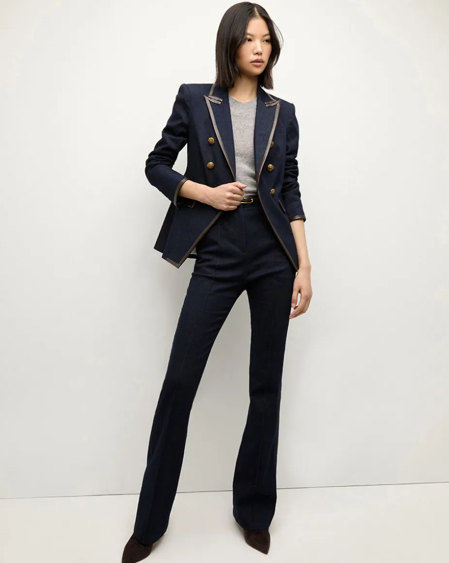 Gracie Belted Denim Pant in Dark Wash