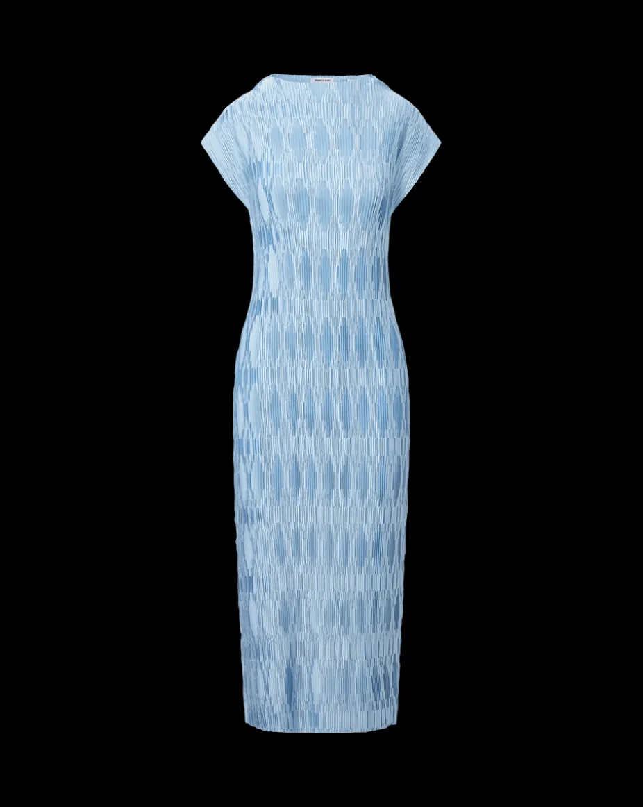 Gramercy Pleated Dress in Blue Sky