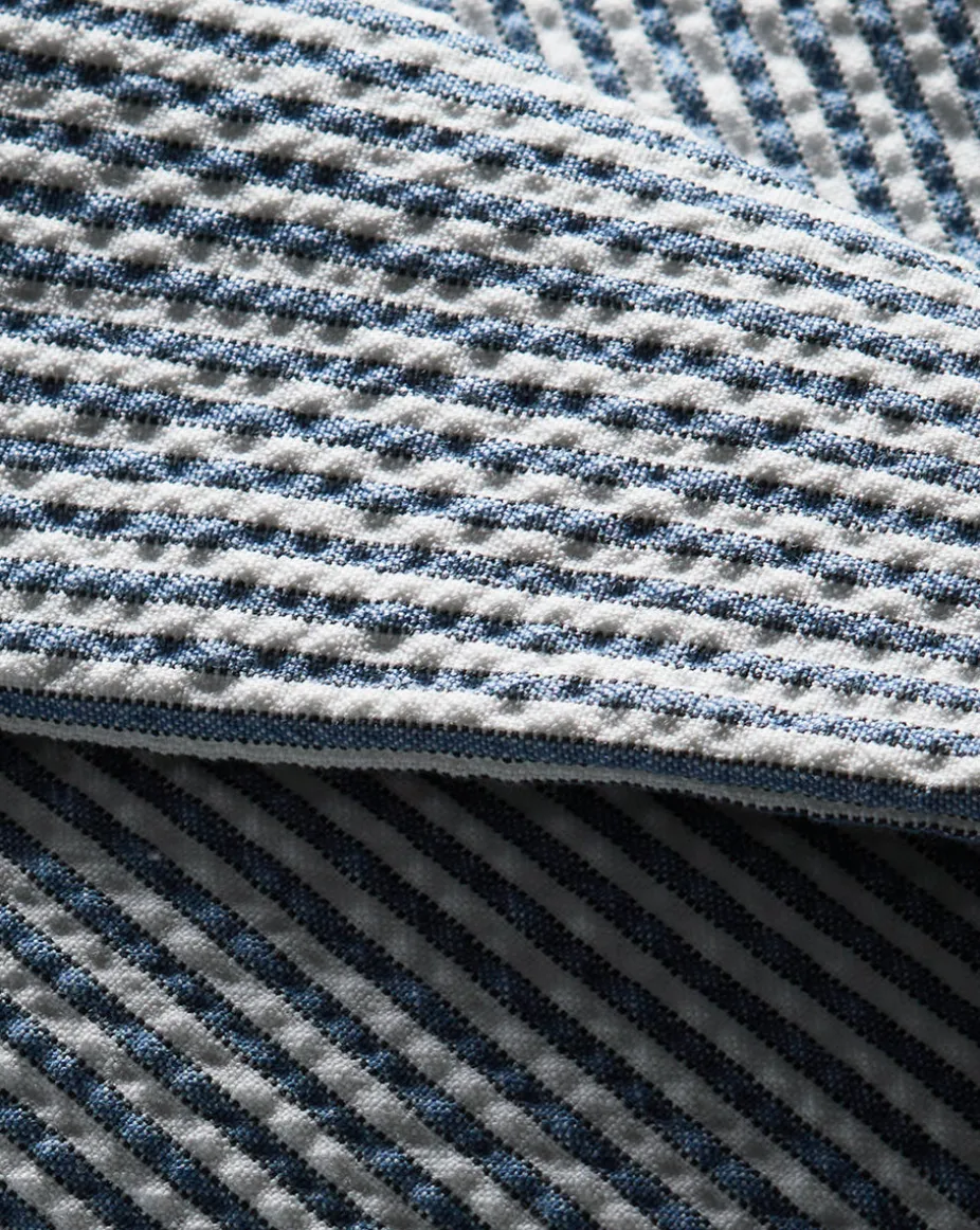 Haina Seersucker Short in Blue/White