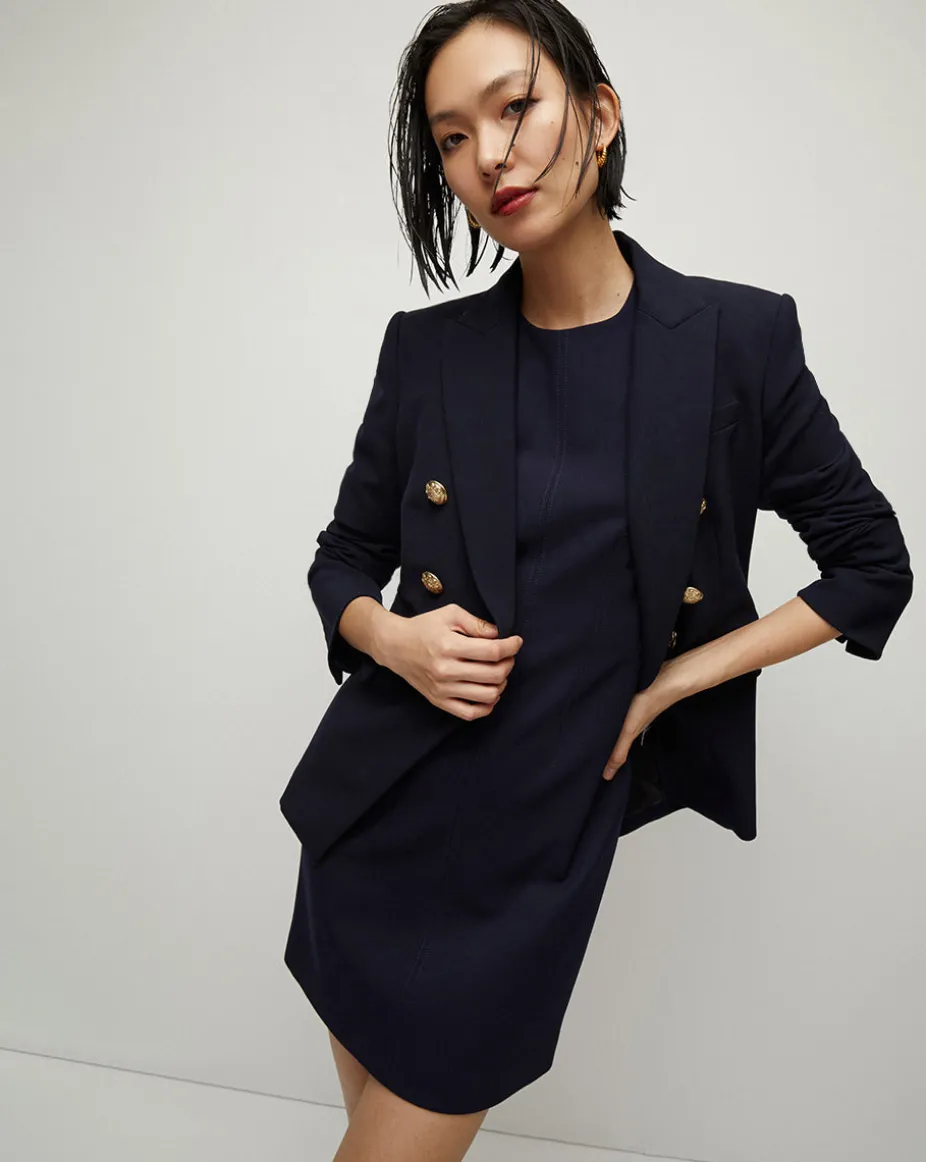 Hayek Dress in Navy