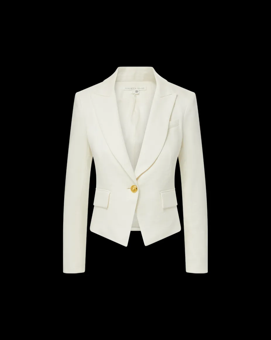 Hosanna Linen Dickey Jacket in Off-White