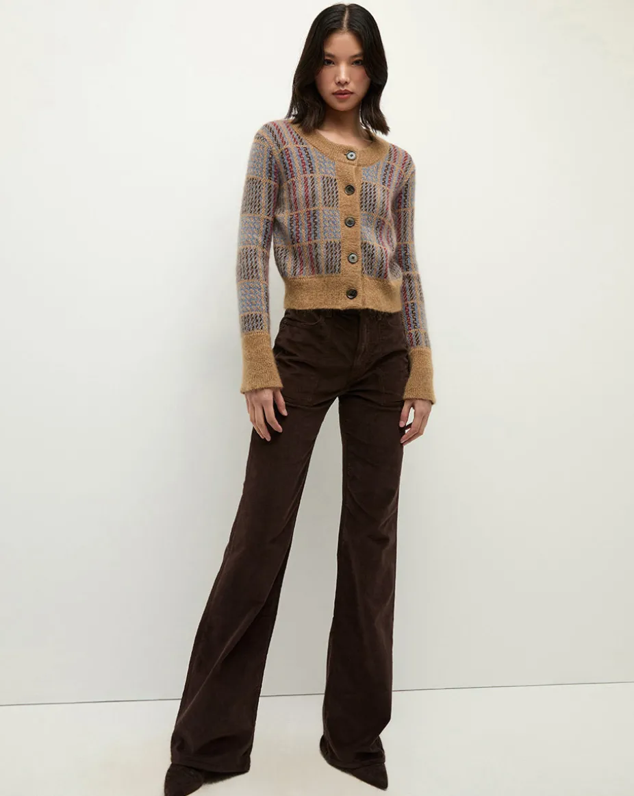 Jacira Plaid Cardigan in Russet