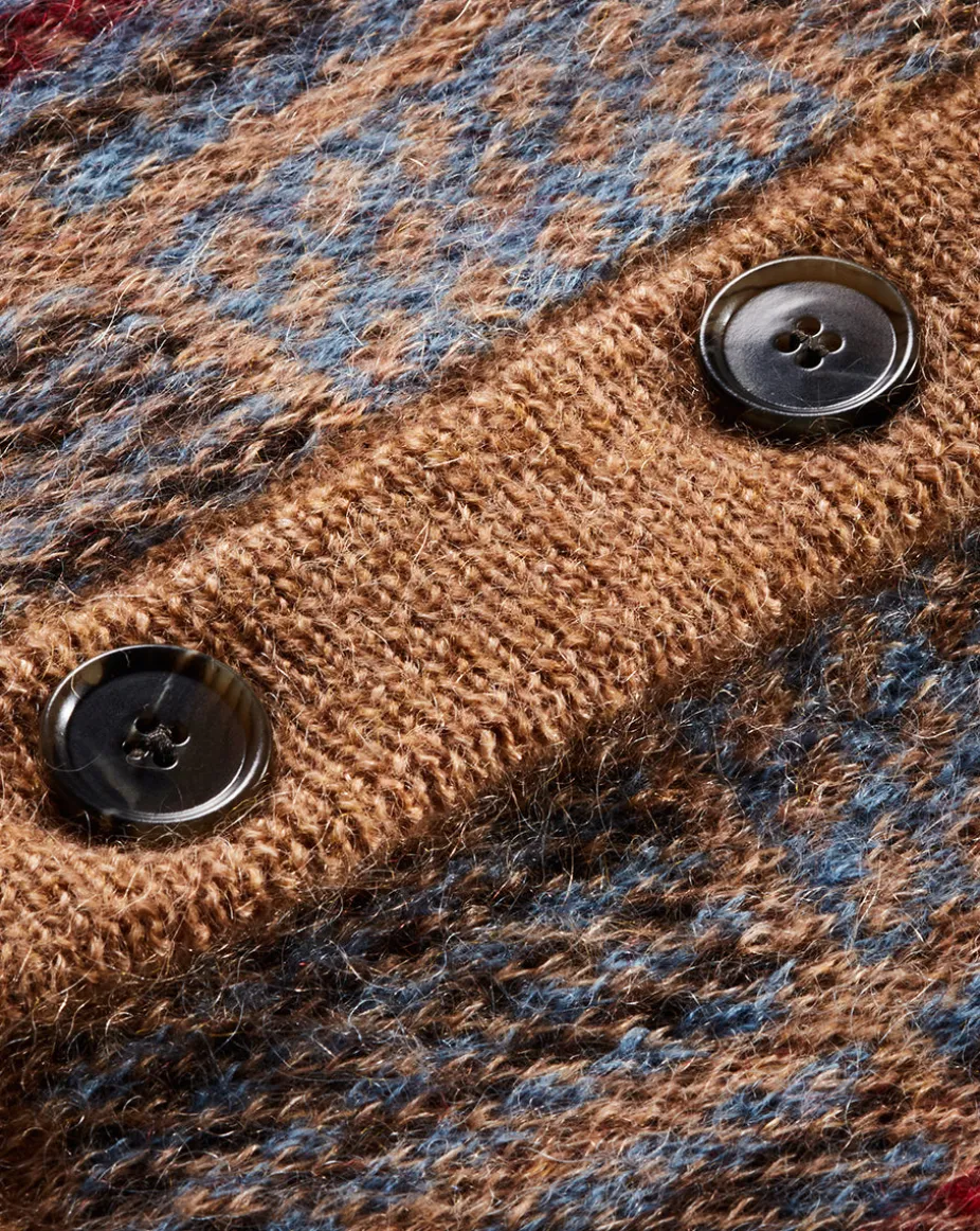 Jacira Plaid Cardigan in Russet