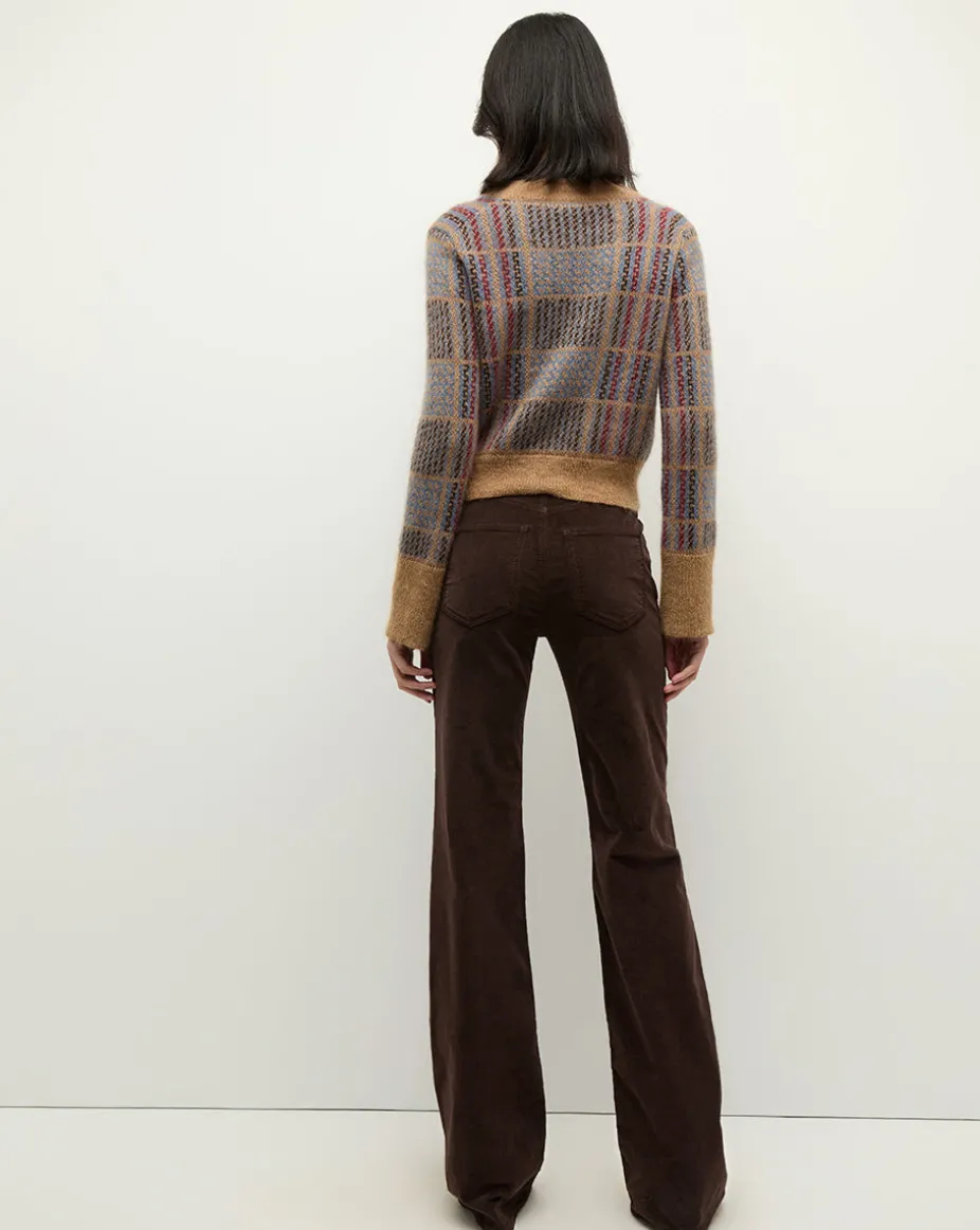 Jacira Plaid Cardigan in Russet