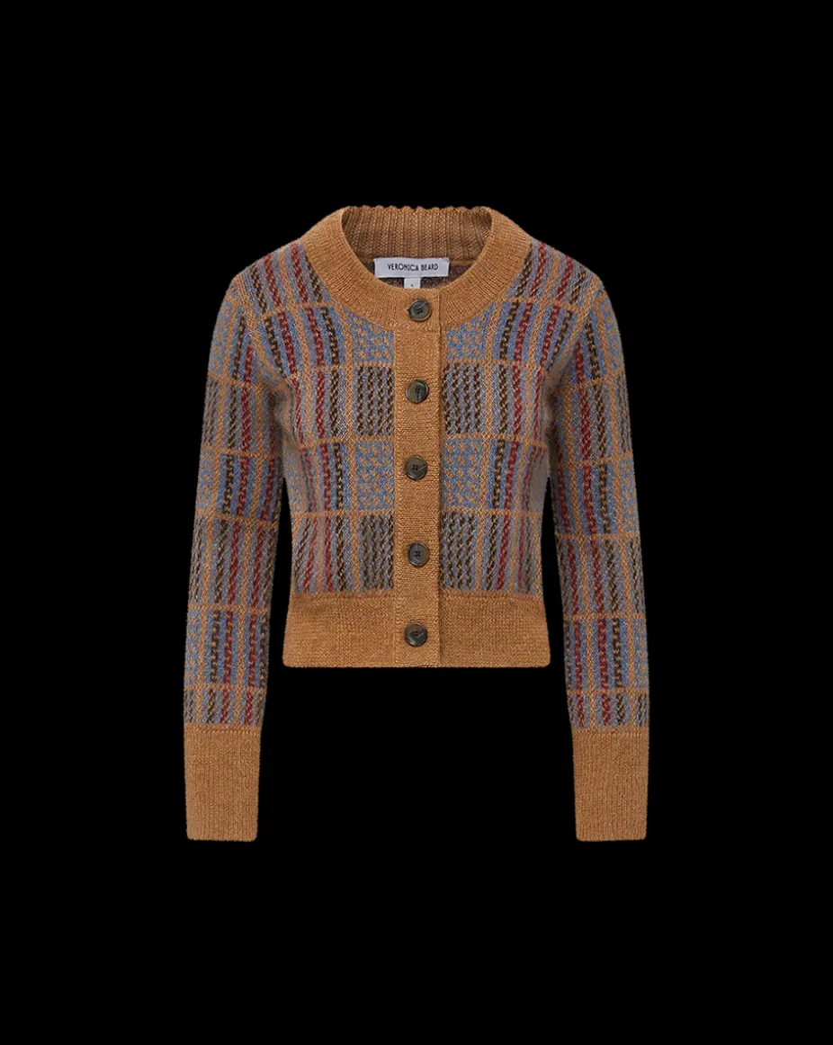 Jacira Plaid Cardigan in Russet