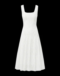 Jolie Cotton Eyelet Dress in White