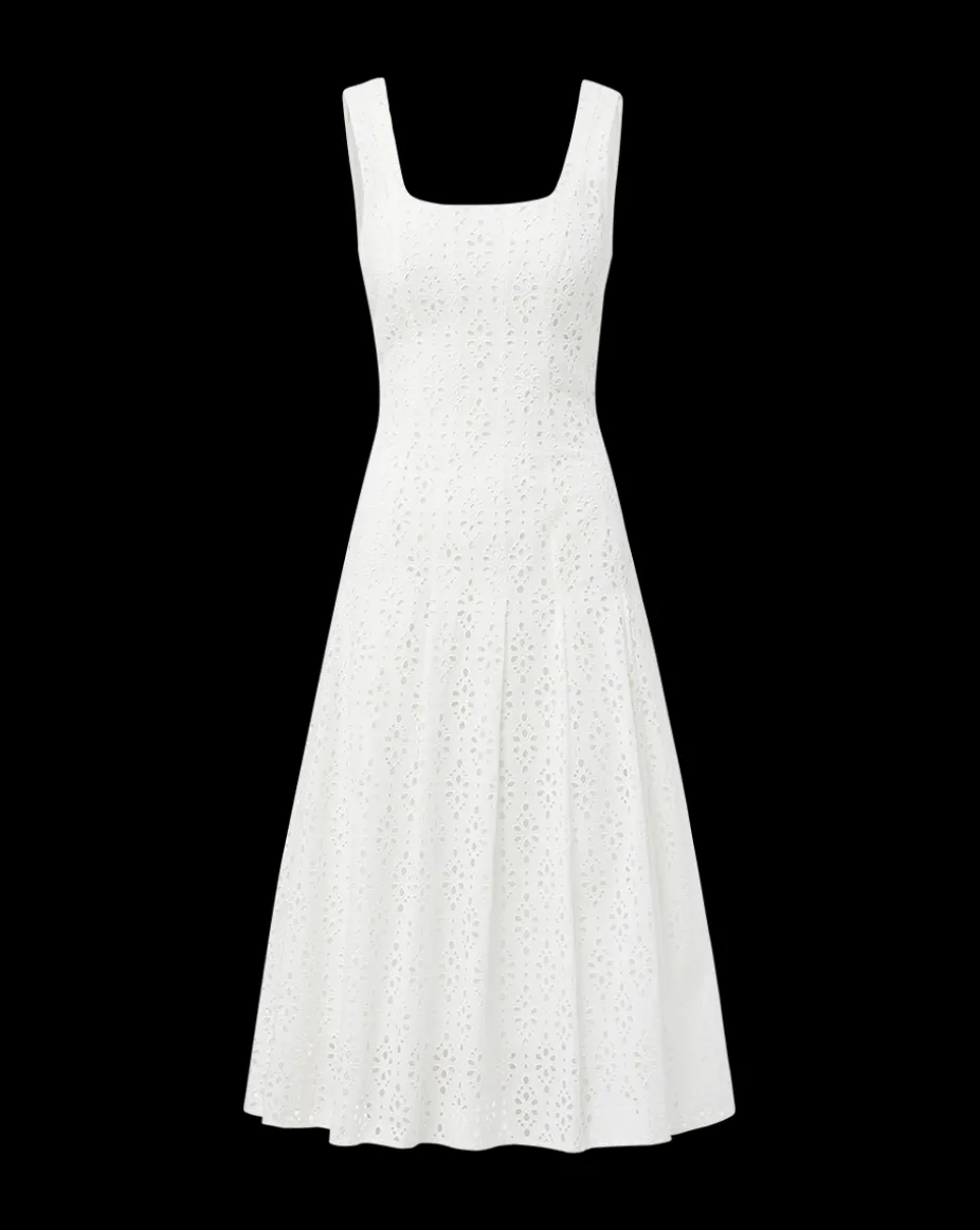 Jolie Cotton Eyelet Dress in White