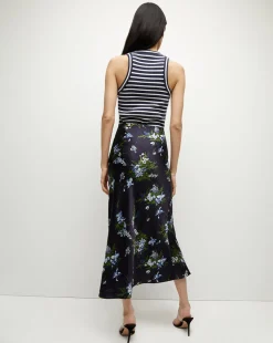 Jordyn Cropped Tank in Marine/Off-White