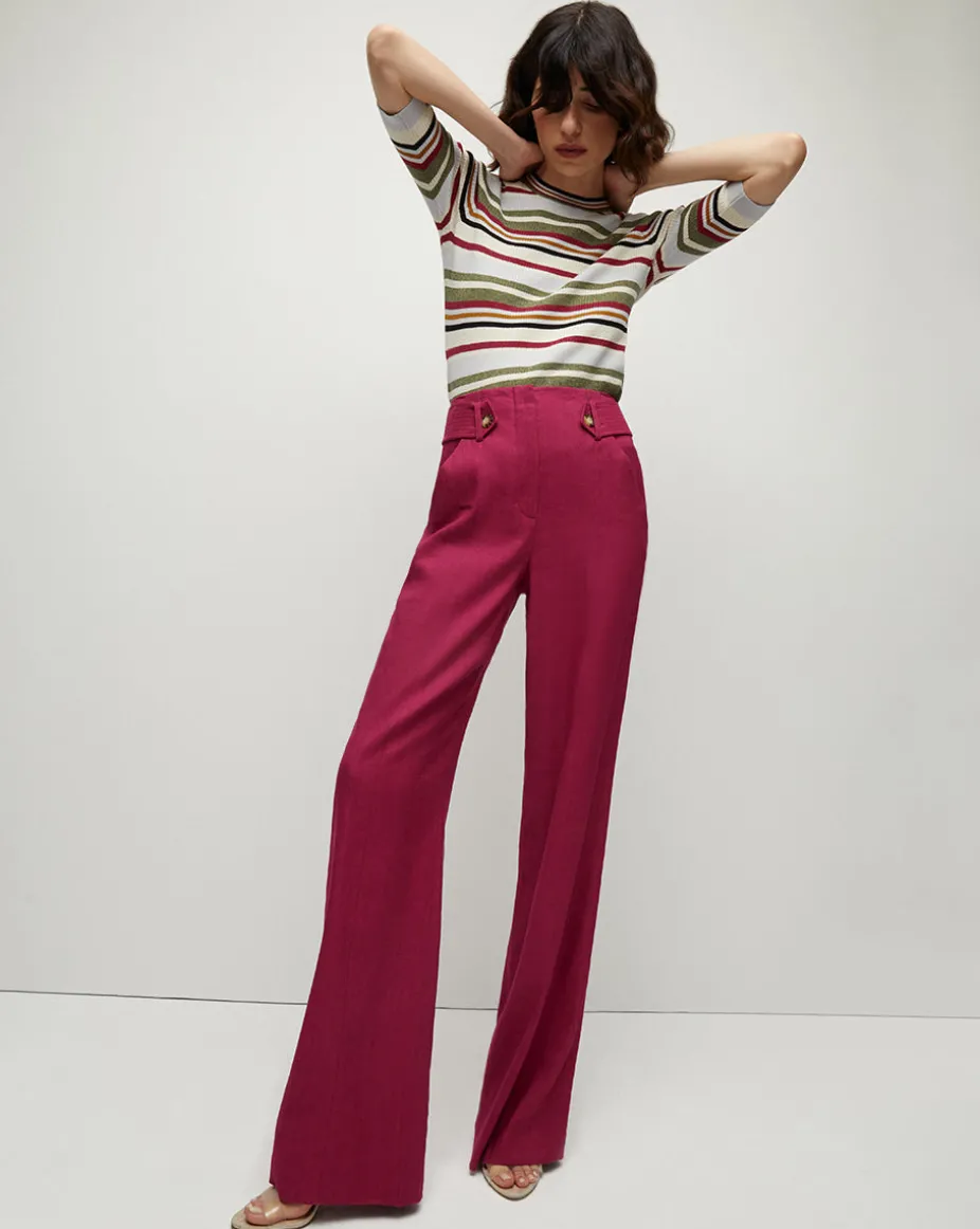 Kavya Multicolor Striped Ribbed Sweater