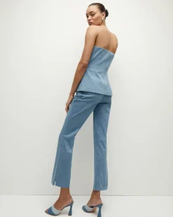 Kean Front-Seam Denim Pant