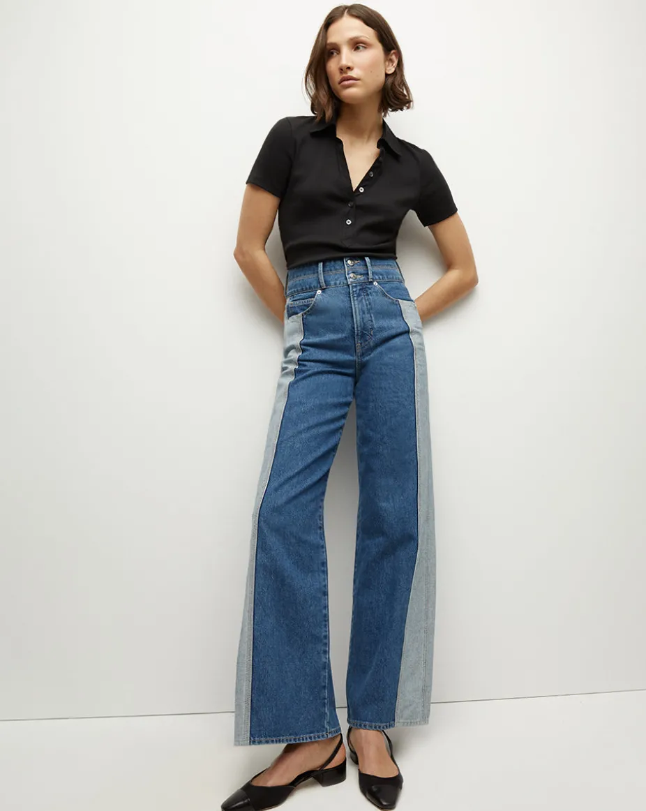 Kearney Button-Down Tee in Black