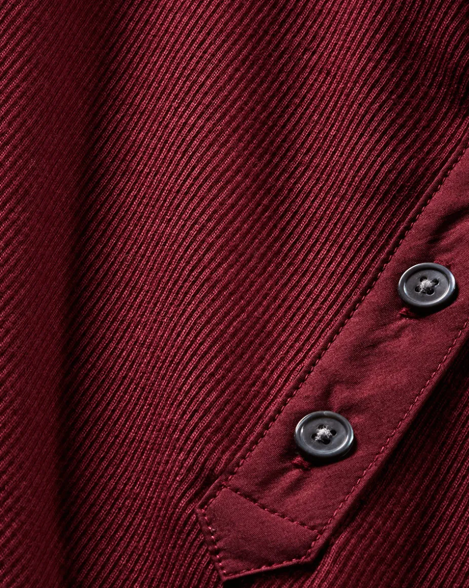 Kearney Button-Down Tee in Wine