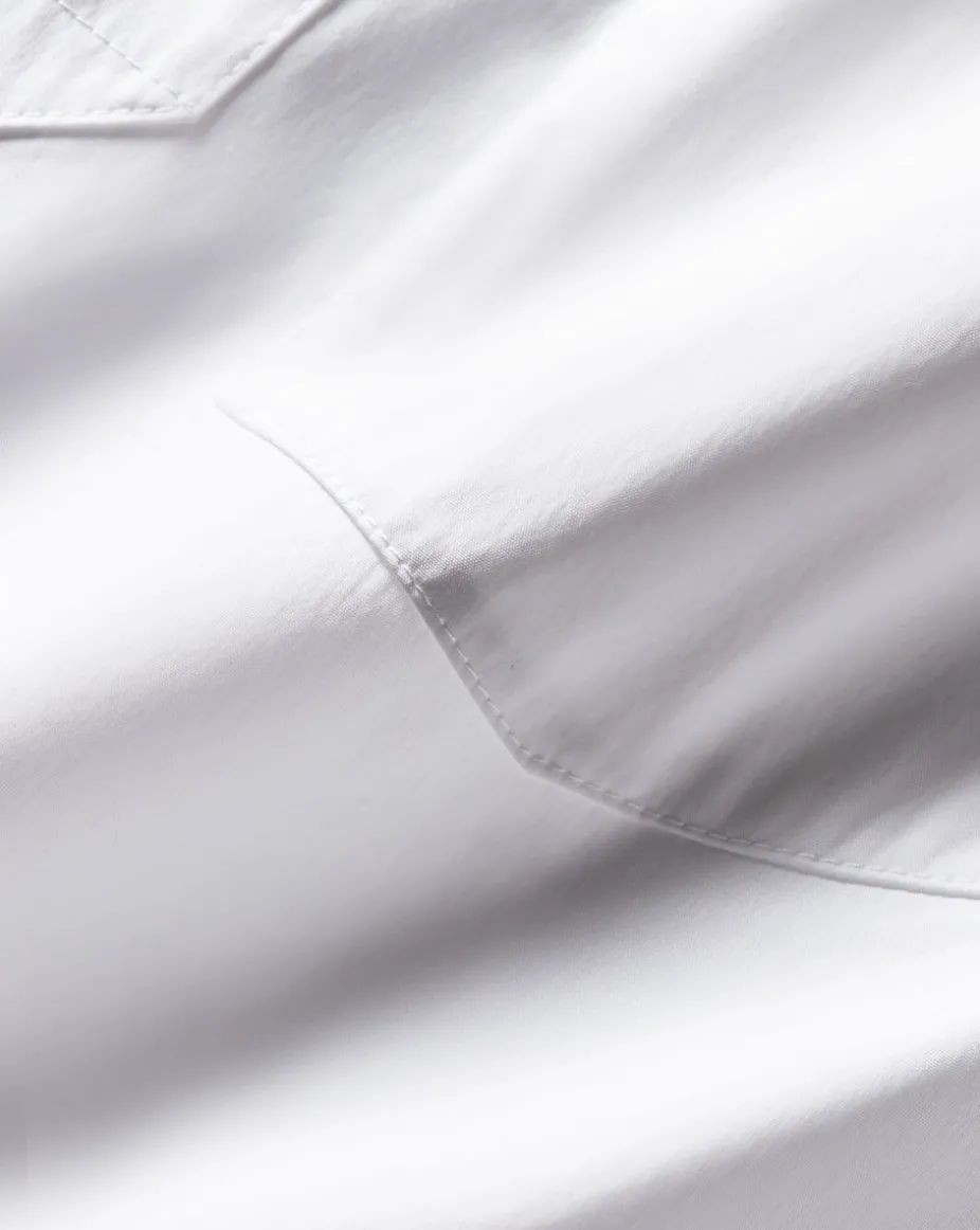 Khai Poplin Top in White