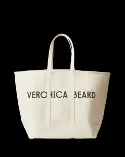 Large Logo Canvas Tote in Natural