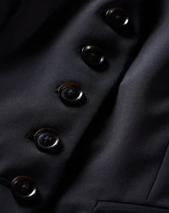 Liff Suit Vest in Black