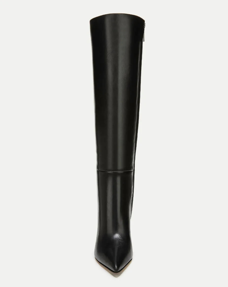Lisa Leather Tall Boot in Black