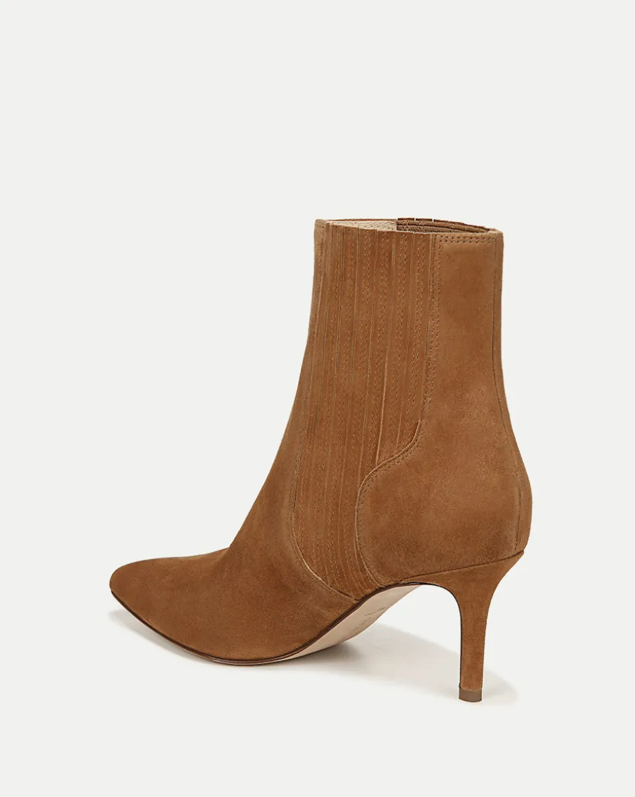 Lisa Mid-Heel Suede Bootie in Hazelwood