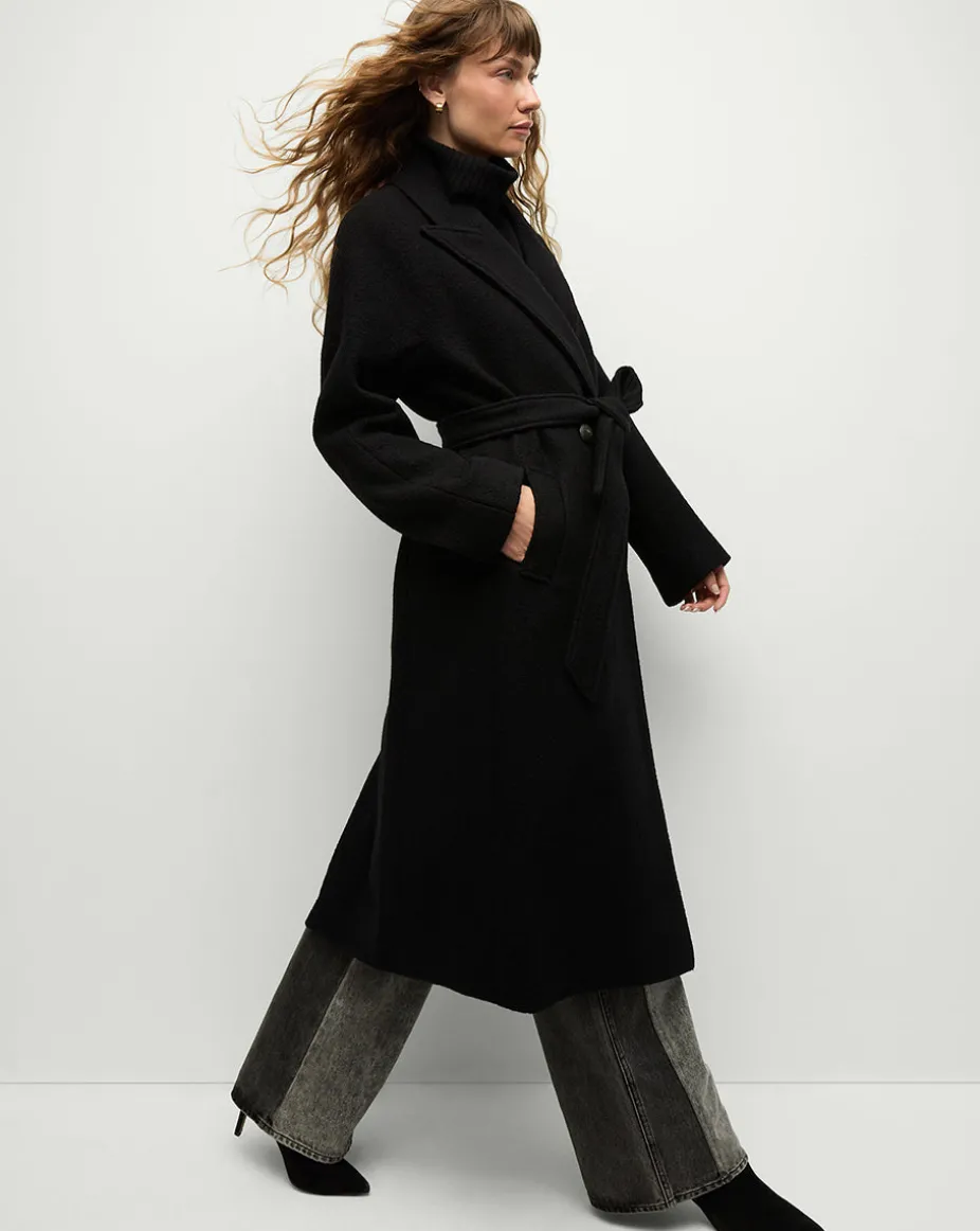 Lisa Mid-Heel Suede Bootie in Black