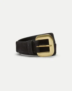 Lola Leather Belt in Black