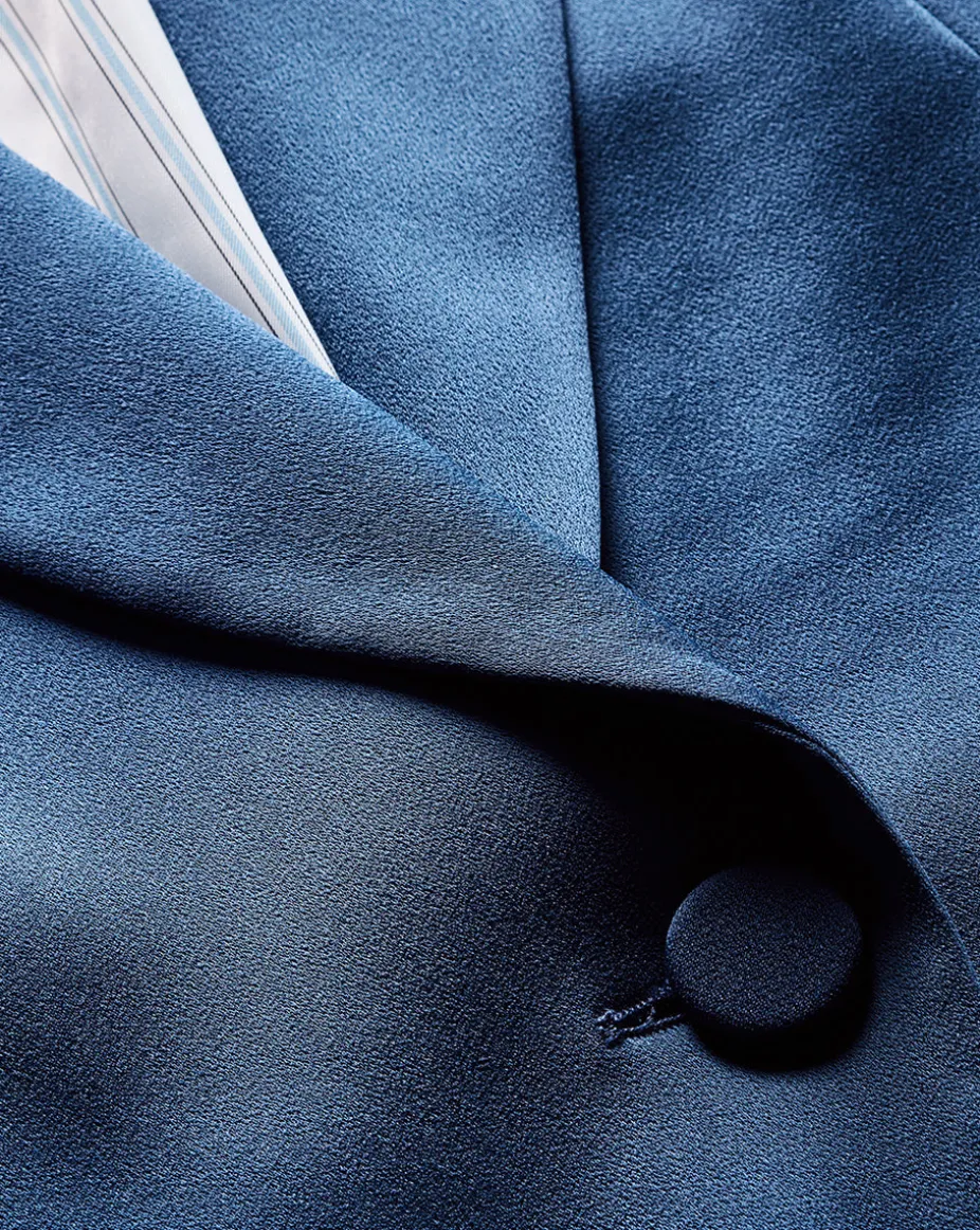 Long And Lean Dickey Jacket in Blue Stone