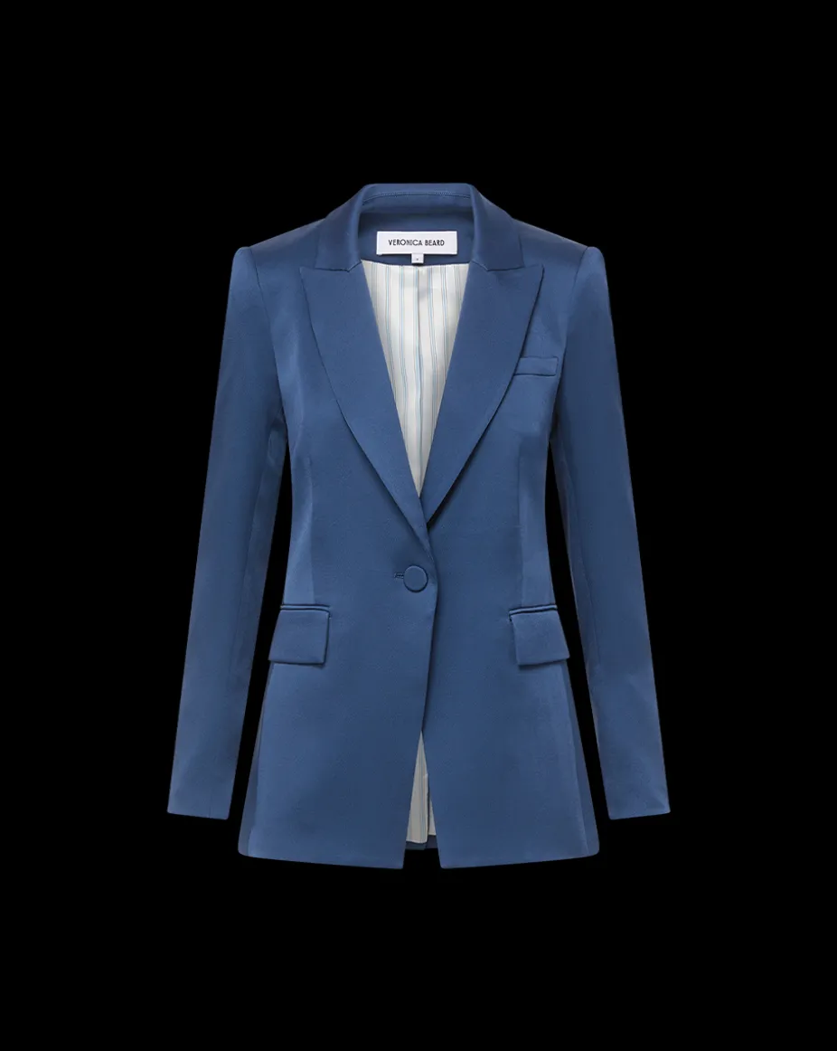 Long And Lean Dickey Jacket in Blue Stone