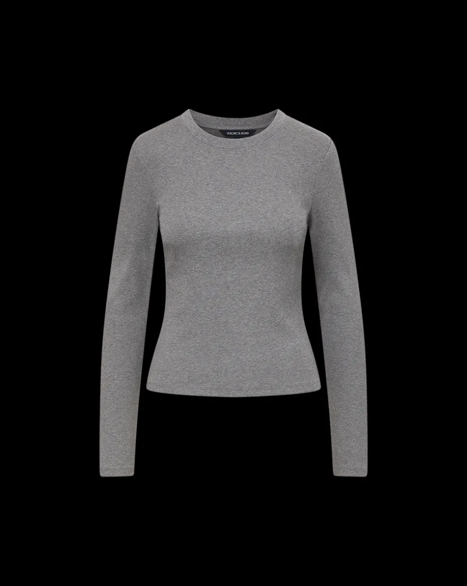 Long Sleeve Pruitt Tee in Heather Grey