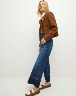 Lyssa Collarless Jacket in Deep Ochre