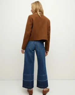Lyssa Collarless Jacket in Deep Ochre