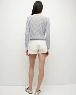 Magellen Linen-Blend Sweater in Light Blue