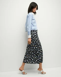 Maia Sequin Shirt in Blue Sky/White