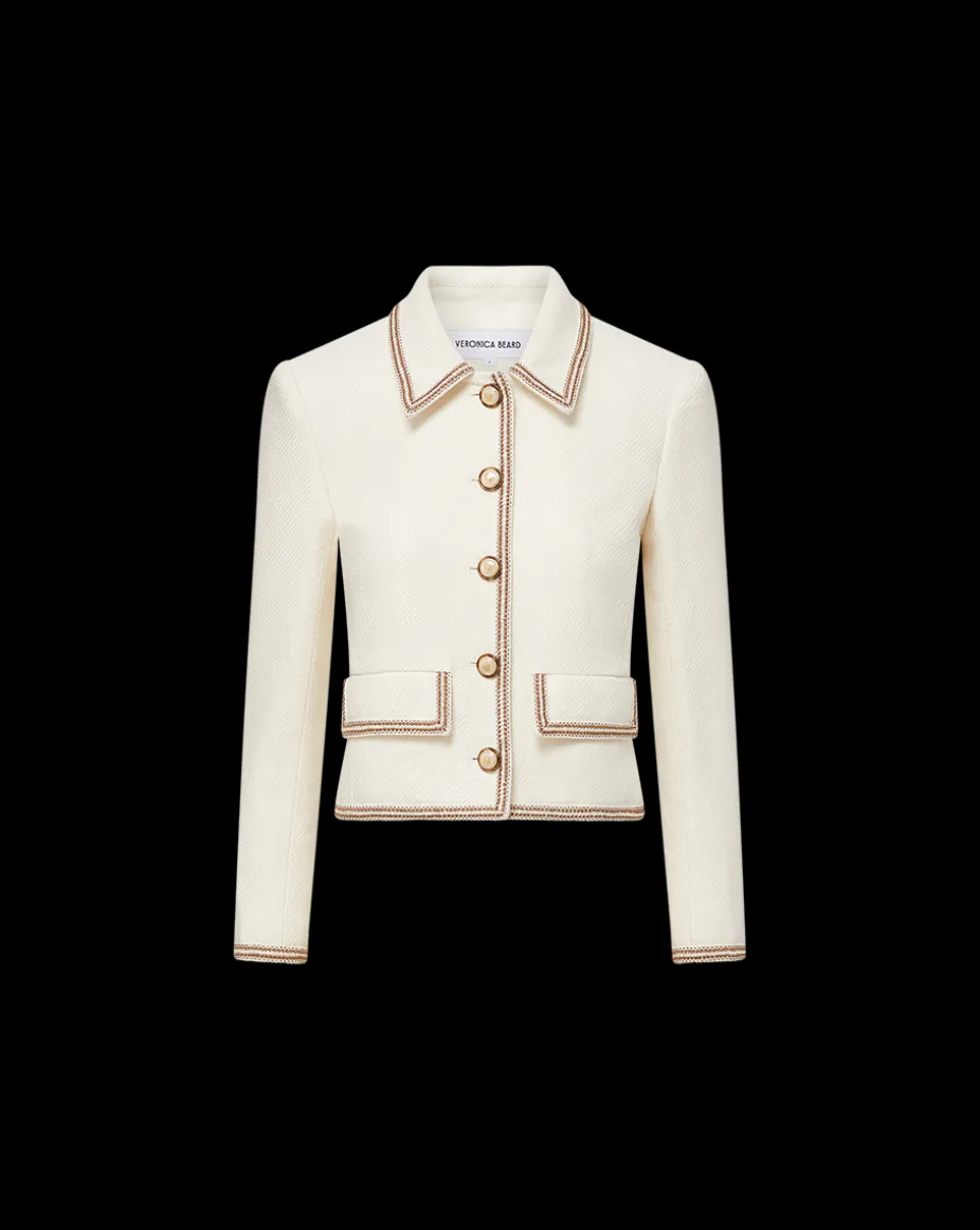 Makayla Cropped Jacket in Ivory