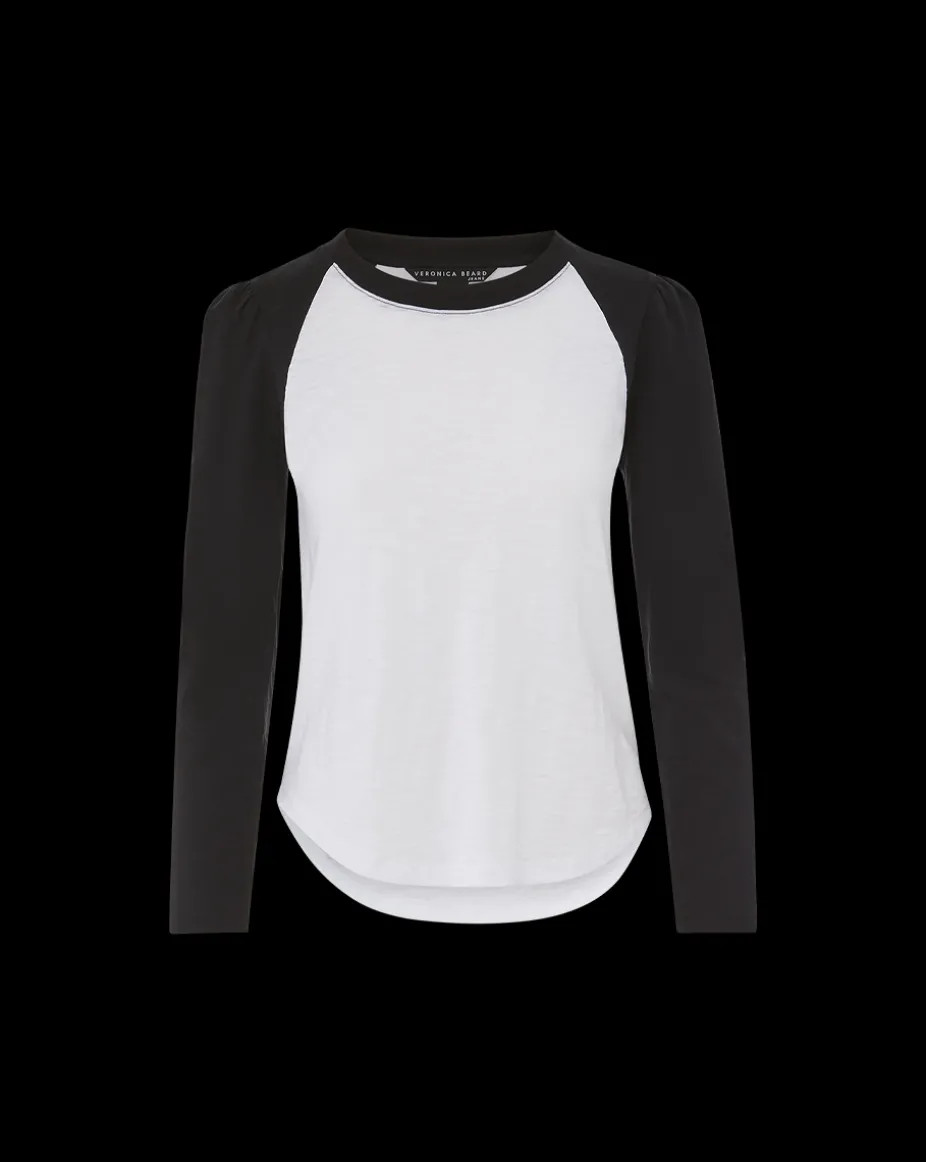 Mason Baseball Tee in White/Black