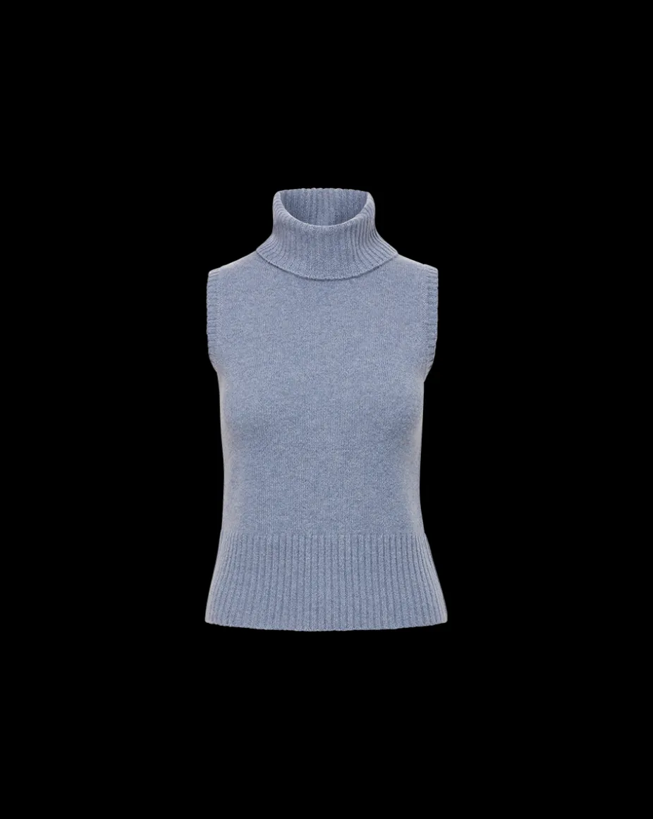 Mazzy Cashmere Turtleneck in Smoke Blue
