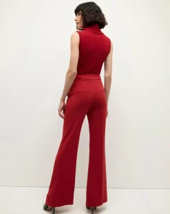 Mazzy Cashmere Turtleneck in Crimson