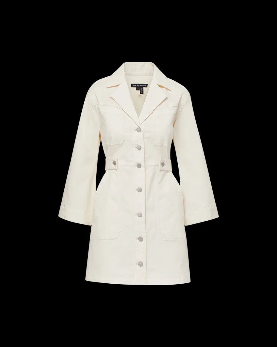 Mckinley Twill Mini Dress in Ecru