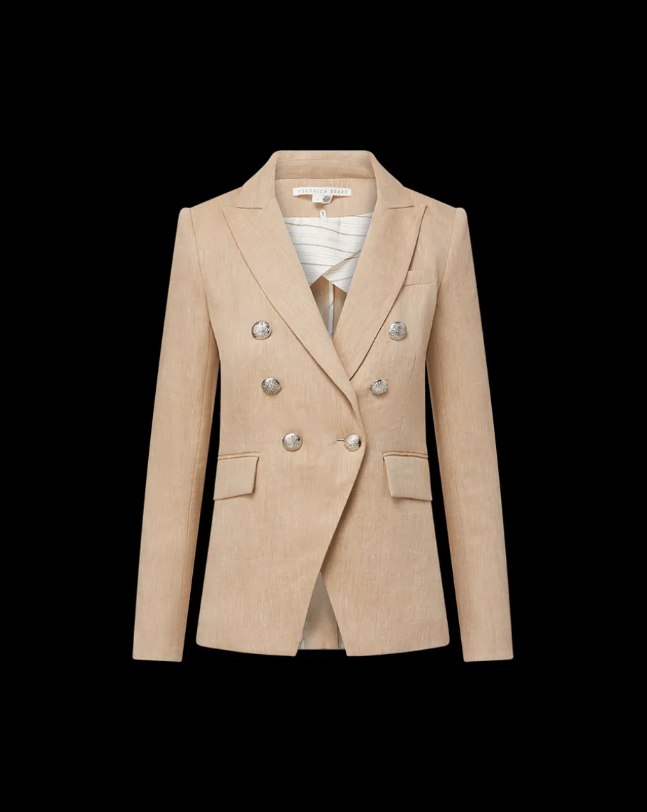 Miller Linen Dickey Jacket in Khaki Melange