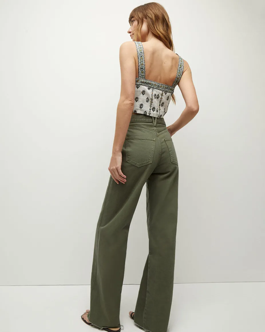 Milton Floral Square-Neck Crop Tank