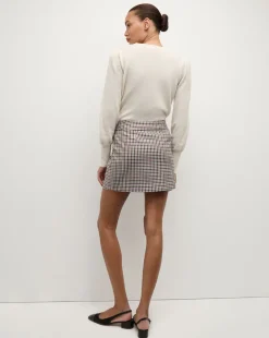 Nelia Cashmere Pullover | Button Accent in Ivory