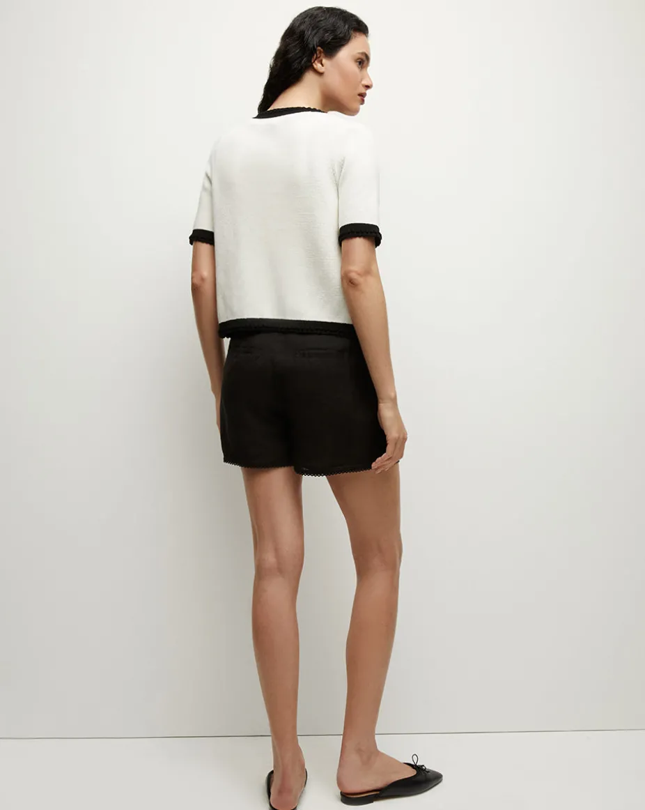 Neroli Cardigan in Ivory/Black