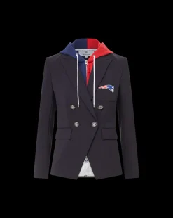 New England Patriots Dickey Jacket in Navy/Silver