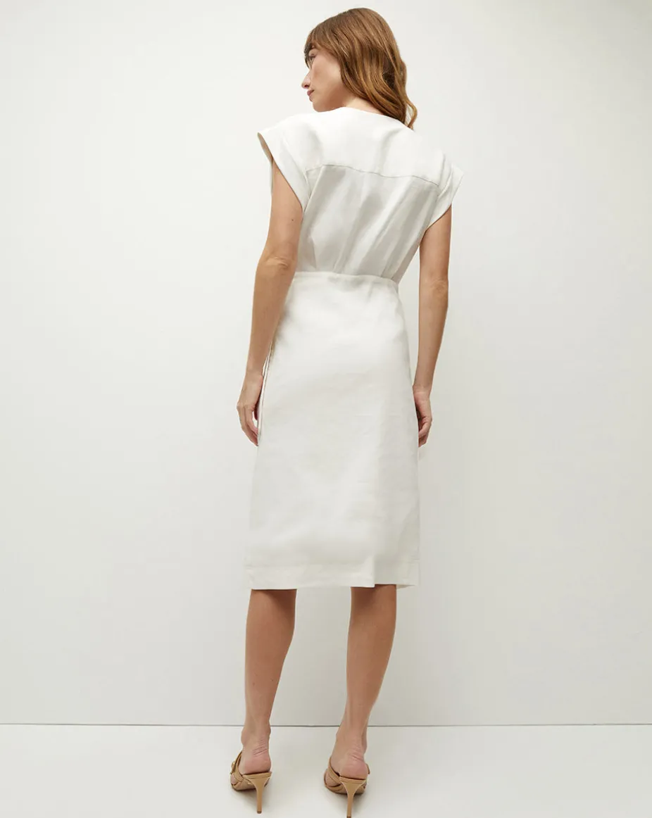 Octavia Stretch-Linen Wrap Dress