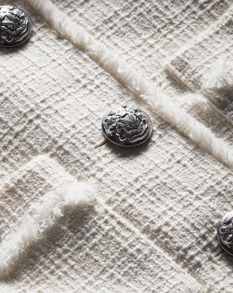 Olbia Tweed Jacket in Off-White
