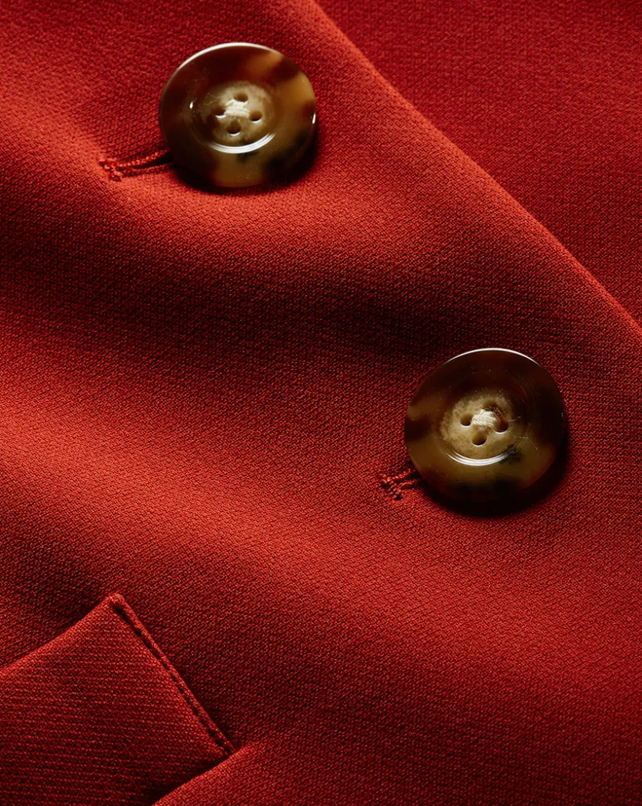 Orlinda Vest in Brick Red