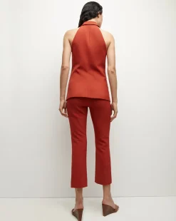 Orlinda Vest in Brick Red