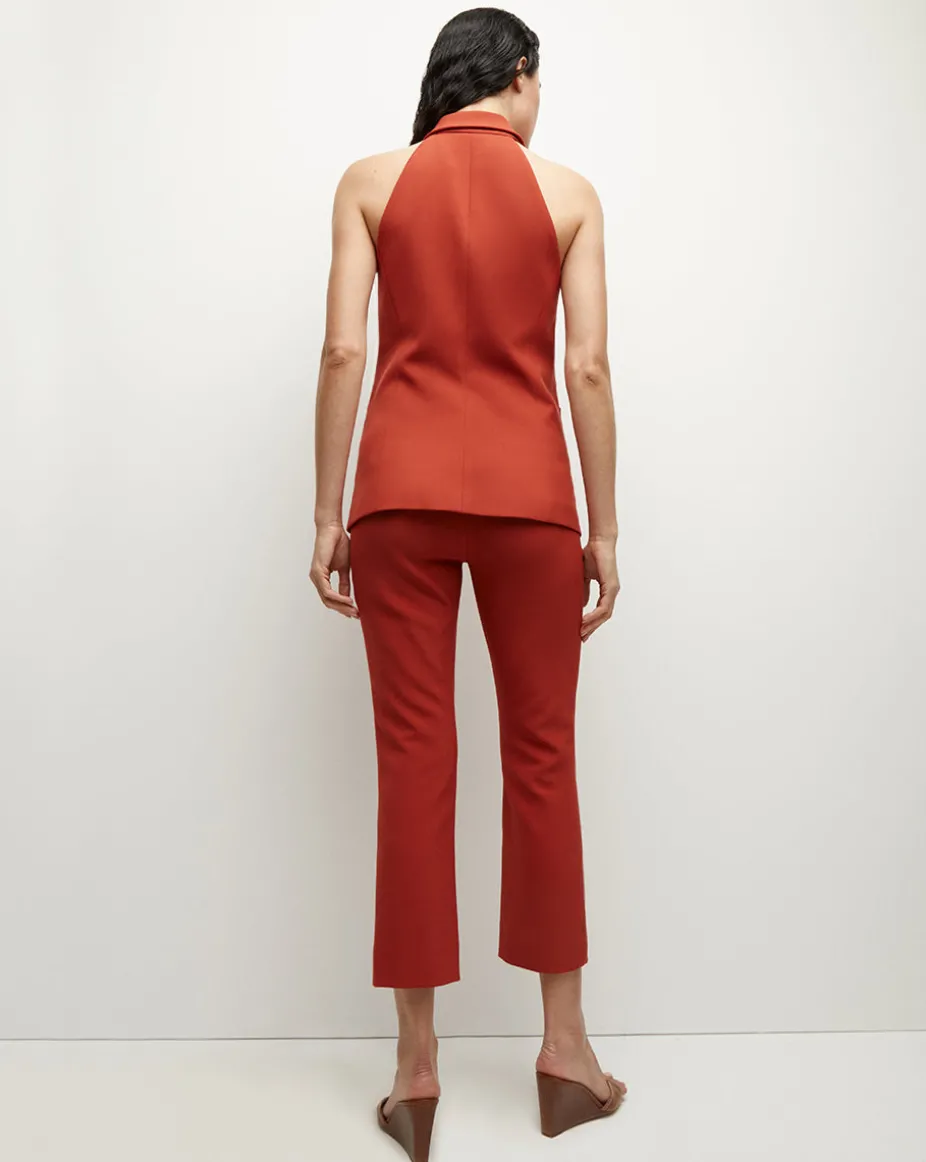Orlinda Vest in Brick Red