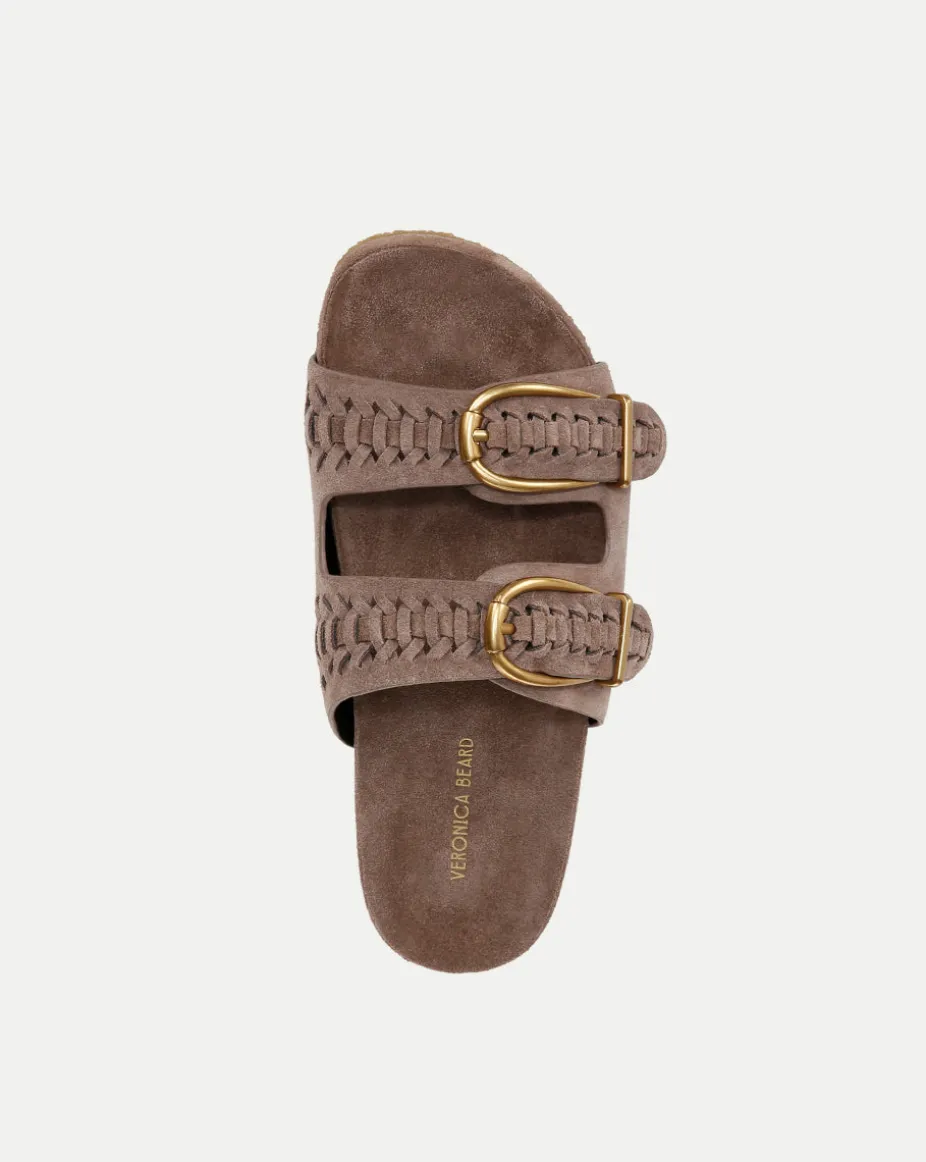 Paige Buckle Sandal in Taupe