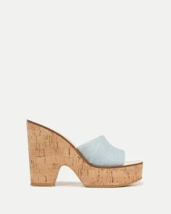 Paulita Denim Wedge Sandal
