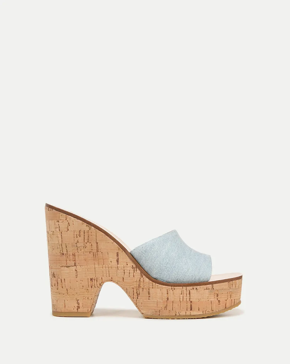 Paulita Denim Wedge Sandal