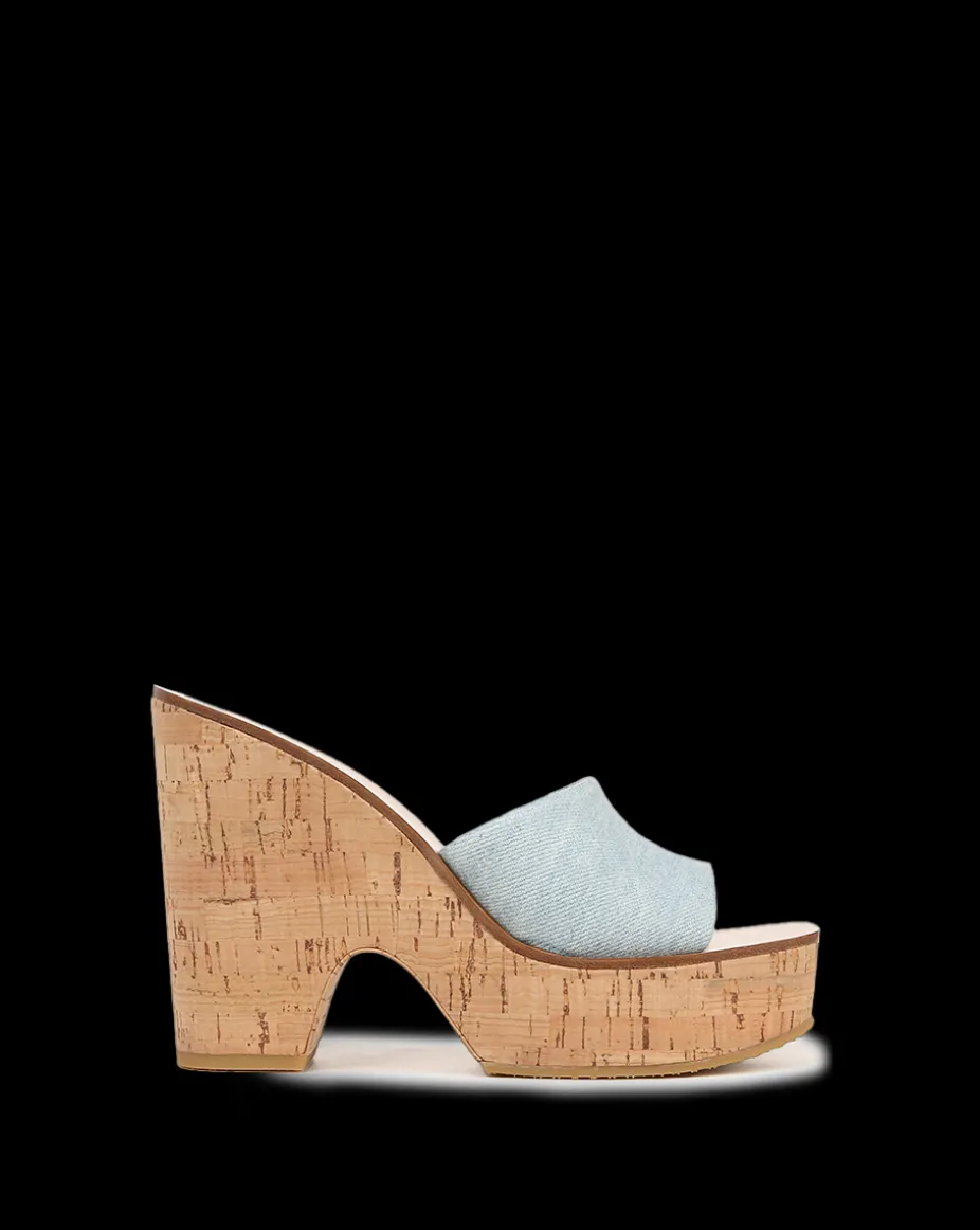 Paulita Denim Wedge Sandal