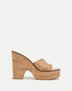 Paulita Natural Cork Wedge Sandal